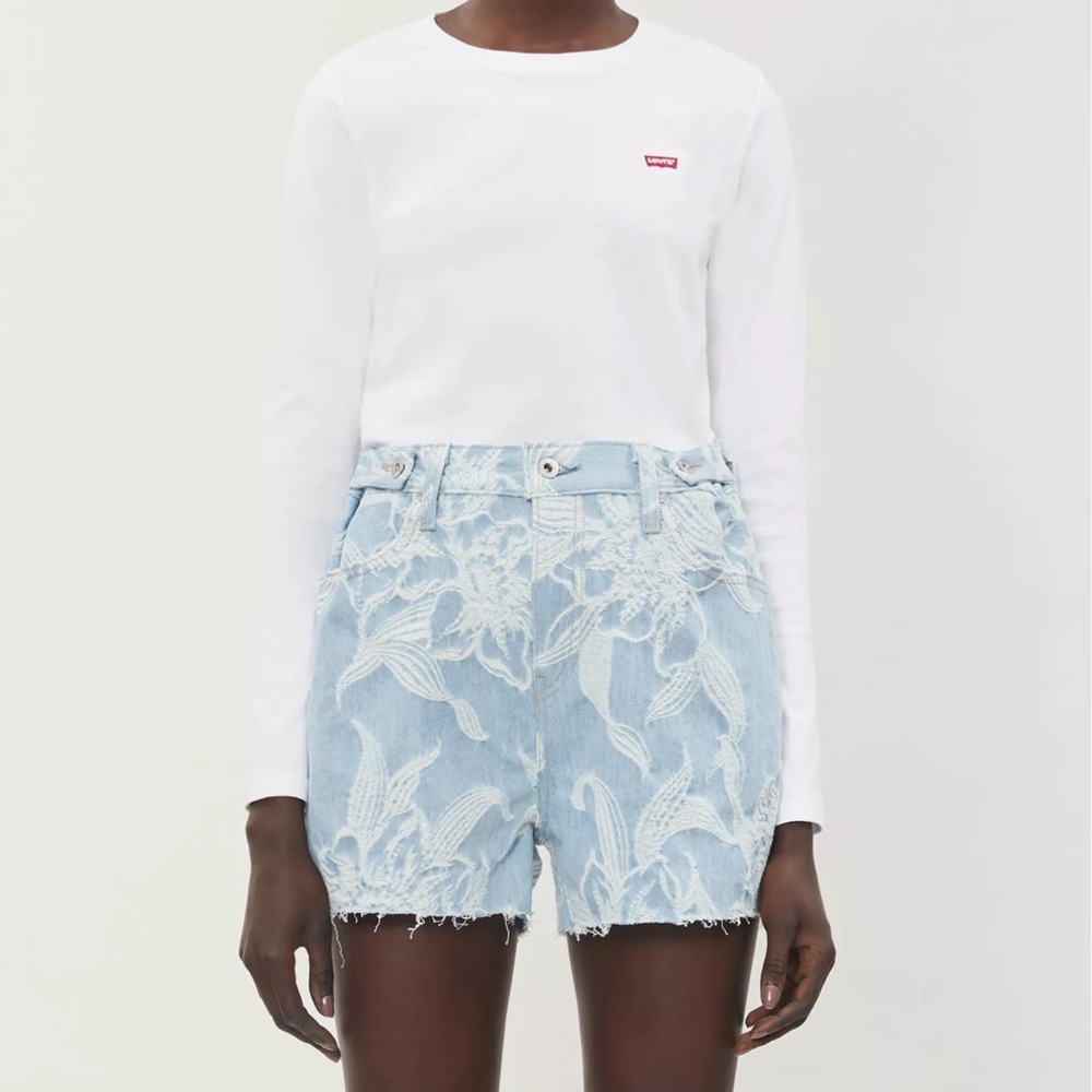 Levi's | High Waist Floral Jean Shorts | 27